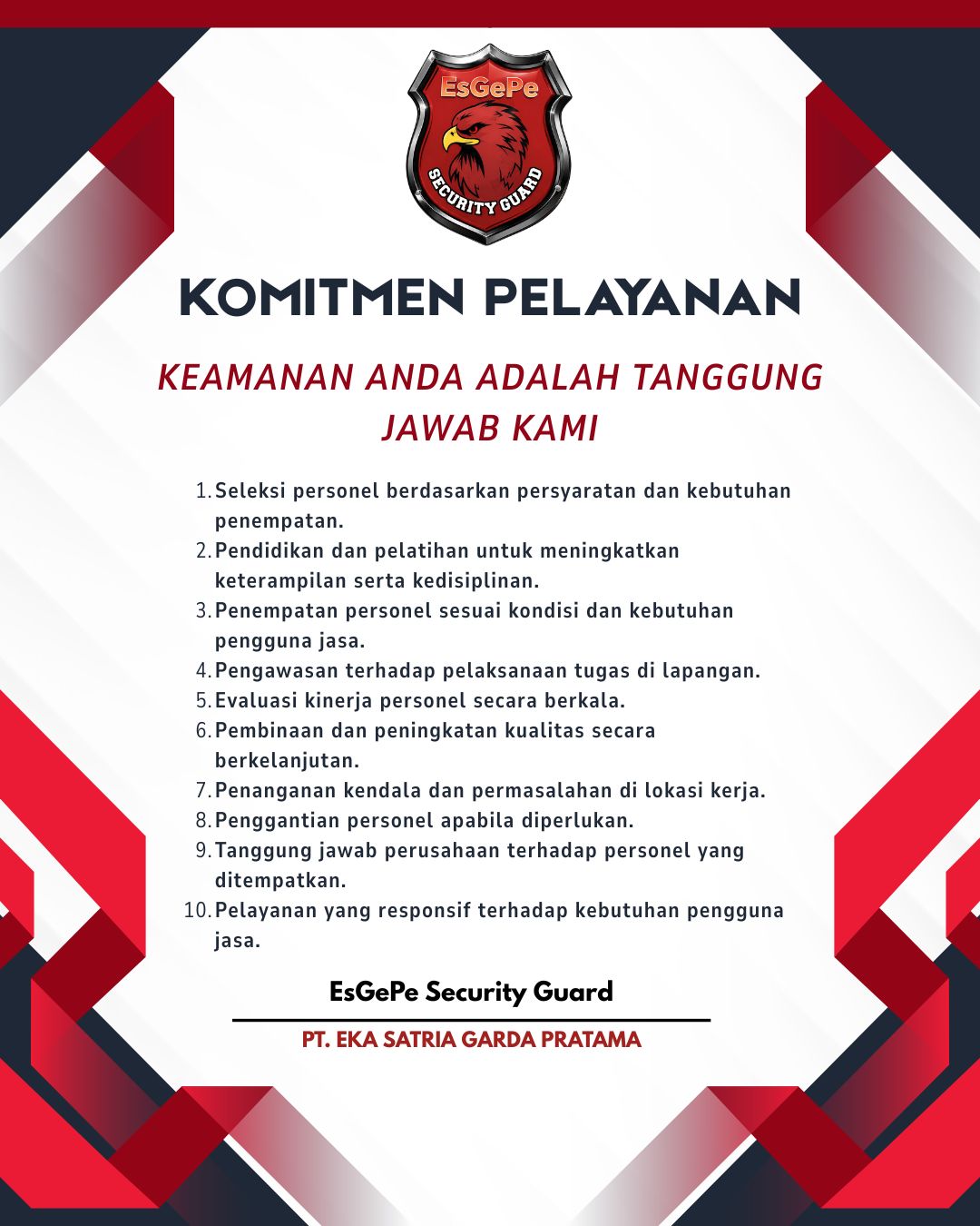 Keamanan Anda adalah Tanggung Jawab Kami